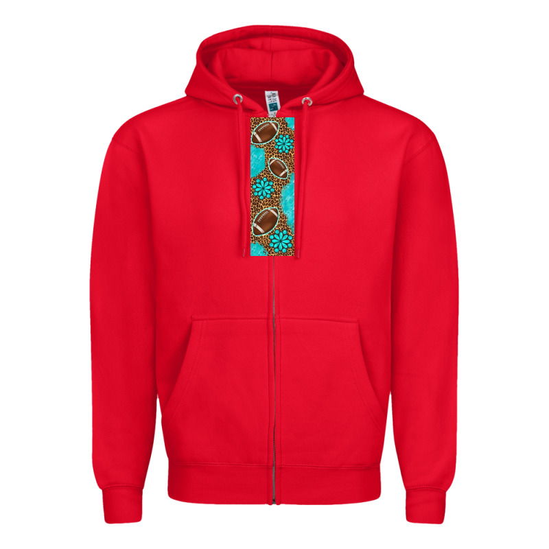 American Football With Leopard Pen Wraps Zipper Hoodie by BundleAndBundleShop | Teevron