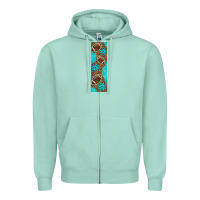 Seafoam american football with leopard pen wraps Zipper Hoodie - BundleAndBundleShop