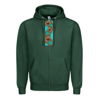 Sports Green american football with leopard pen wraps Zipper Hoodie - BundleAndBundleShop
