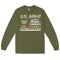 Army Green Vietnam Veteran Shirt US Army Veteran Day Women Me Long Sleeve Tee - tuanDangUi