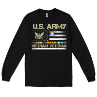 Black Vietnam Veteran Shirt US Army Veteran Day Women Me Long Sleeve Tee - tuanDangUi