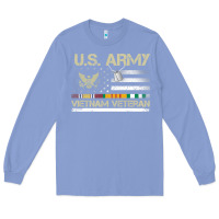 Colony Blue Vietnam Veteran Shirt US Army Veteran Day Women Me Long Sleeve Tee - tuanDangUi