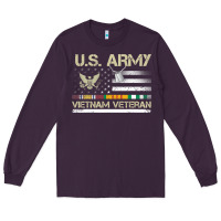 Plum Vietnam Veteran Shirt US Army Veteran Day Women Me Long Sleeve Tee - tuanDangUi