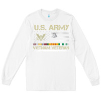 White Vietnam Veteran Shirt US Army Veteran Day Women Me Long Sleeve Tee - tuanDangUi