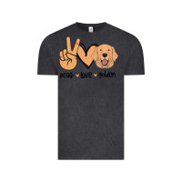 Vintage Black Peace Love Golden Vintage Tee - Bettercallsaul
