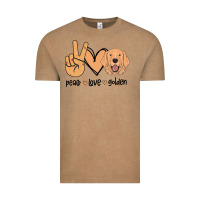Vintage Coffee Peace Love Golden Vintage Tee - Bettercallsaul