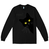 Black black cat day halloween black cat meow Long Sleeve Tee - tuanDangUi