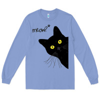 Colony Blue black cat day halloween black cat meow Long Sleeve Tee - tuanDangUi
