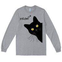Heather Grey black cat day halloween black cat meow Long Sleeve Tee - tuanDangUi