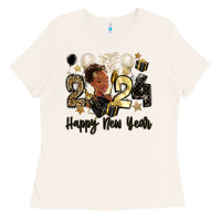 Bone 2024 happy new year black woman Ladies Tee - MaliasSmallBusiness