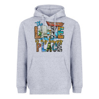Heather Grey the lakes my happy place Heavyweight Hoodie - CowhideDigitalArt