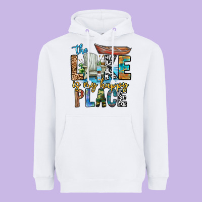 The Lakes My Happy Place Heavyweight Hoodie Designed By Cowhidedigitalart