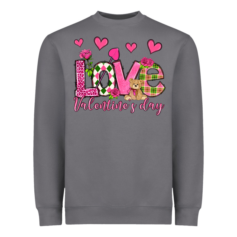 Love Valentine's Day Olivia Heavyweight Sweatshirt by OliviaCreatesArt | Teevron