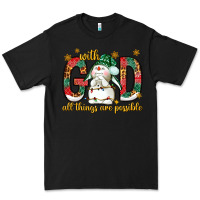 Black With God all things are possible with snowman Premium Tee - NancyCooperArtShop