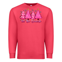 Cardinal Tis the Season Pink Trees Premium Sweatshirt - CowhideDigitalArt