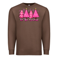 Chestnut Tis the Season Pink Trees Premium Sweatshirt - CowhideDigitalArt