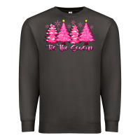 Smoke Tis the Season Pink Trees Premium Sweatshirt - CowhideDigitalArt