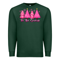 Sports Green Tis the Season Pink Trees Premium Sweatshirt - CowhideDigitalArt