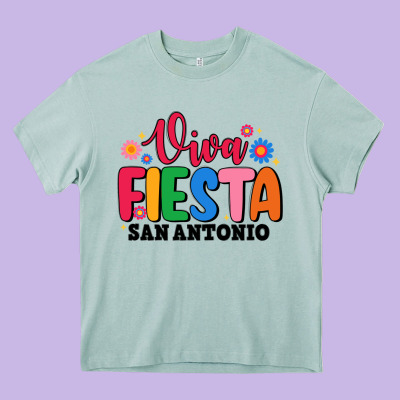 Viva Fiesta San Antonio Heavy Core Tee Designed By Jahusdesignshop