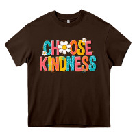 Chocolate Brown choose kindness Heavy Core Tee - NancyCooperArtShop