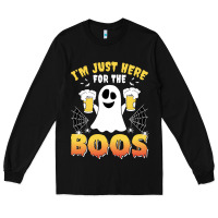 Black i'm just here for the boos halloween costume gift Long Sleeve Tee - tuanDangUi