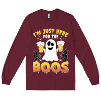 Burgundy i'm just here for the boos halloween costume gift Long Sleeve Tee - tuanDangUi