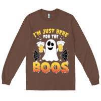 Chestnut i'm just here for the boos halloween costume gift Long Sleeve Tee - tuanDangUi