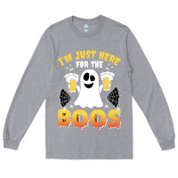 Heather Grey i'm just here for the boos halloween costume gift Long Sleeve Tee - tuanDangUi