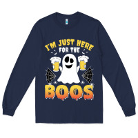 Navy i'm just here for the boos halloween costume gift Long Sleeve Tee - tuanDangUi