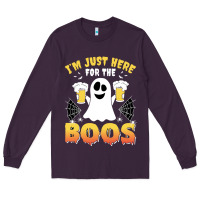 Plum i'm just here for the boos halloween costume gift Long Sleeve Tee - tuanDangUi