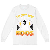 White i'm just here for the boos halloween costume gift Long Sleeve Tee - tuanDangUi
