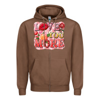 Chestnut love you more Zipper Hoodie - FaDigitalArtStudio