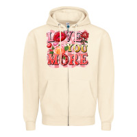 Sandshell love you more Zipper Hoodie - FaDigitalArtStudio