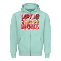 Seafoam love you more Zipper Hoodie - FaDigitalArtStudio