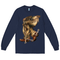 Navy Cowboy boots western Long Sleeve Tee - HowdyJamesFarm