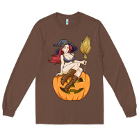 Chestnut sexy witch halloween costume blackcraft pumpkin wi Long Sleeve Tee - tuanDangUi
