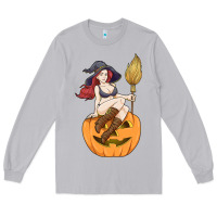 Moon Dust sexy witch halloween costume blackcraft pumpkin wi Long Sleeve Tee - tuanDangUi