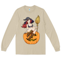 Mushroom sexy witch halloween costume blackcraft pumpkin wi Long Sleeve Tee - tuanDangUi