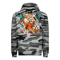 Slate Camo camping coffee cups marshmallow and moka pot with leopard seamless pat Premium Hoodie - BundleAndBundleShop