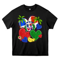 Black dominican repuclic hearts Heavy Core Tee - NancyCooperArtShop