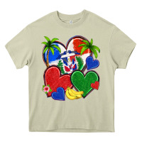 Mossy dominican repuclic hearts Heavy Core Tee - NancyCooperArtShop