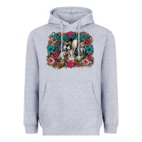 Heather Grey Happy Easter Heavyweight Hoodie - CowhideDigitalArt