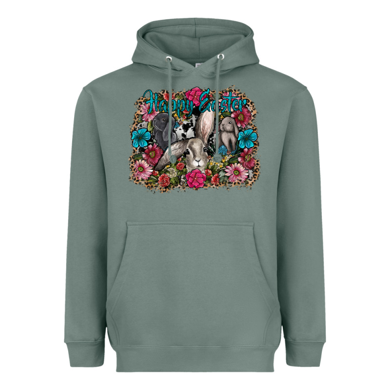 Happy Easter Heavyweight Hoodie by CowhideDigitalArt | Teevron