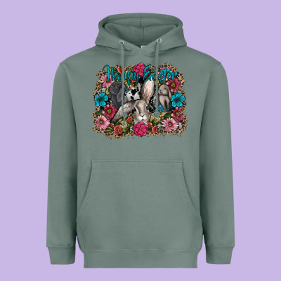 Happy Easter Heavyweight Hoodie Designed By Cowhidedigitalart