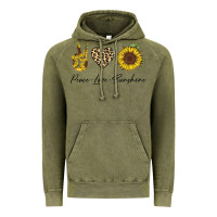 Vintage Olive Peace Love Sunshine Vintage Hoodie - Bettercallsaul