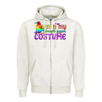 Oatmeal Heather This is my straight person costume pride LGBTQ Zipper Hoodie - BundleAndBundleShop