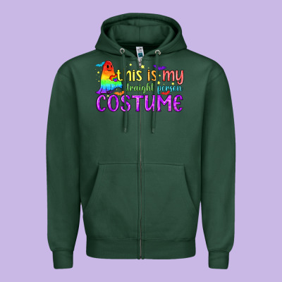 This Is My Straight Person Costume Pride Lgbtq Zipper Hoodie Designed By Bundleandbundleshop