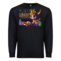 Black real dragon through christmas Premium Sweatshirt - CowhideDigitalArt