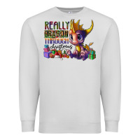Dove Grey real dragon through christmas Premium Sweatshirt - CowhideDigitalArt