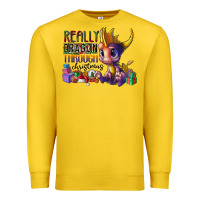 Lemon real dragon through christmas Premium Sweatshirt - CowhideDigitalArt
